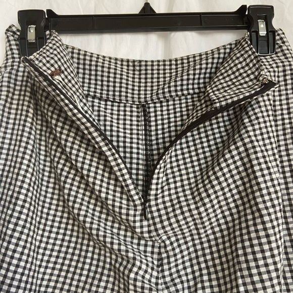 Free People Checkered Pant with Tie and Zipper Size 2 - Picture 10 of 11
